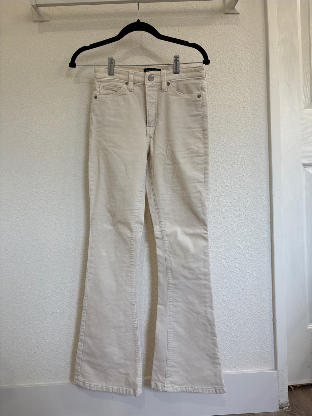 Banana Republic Cream High Rise Flare Jeans